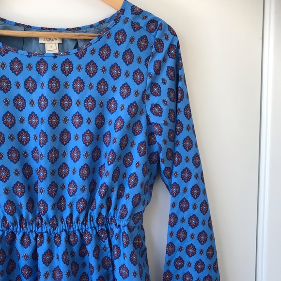 J. Crew Dresses & Skirts - J. Crew Blue Medallion Tulip Dress Size 4